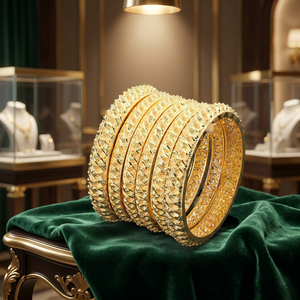 Wholesale 14K 18K 24K Gold Plated Forming Bangles, Fashion Bangles, Traditional Bangles, Brass Gold Filled Jewelry Oro Joyeria. - Product Image 5