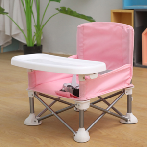 Chaise haute portable moderne pour bébé, pliable, avec ceinture de sécurité, pour l'alimentation des tout-petits, les voyages en voiture, les pique-niques et le camping - Product Image 2
