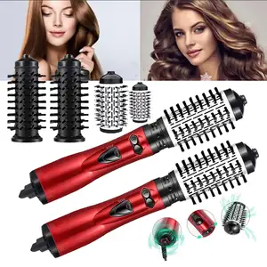 2024 Electric Hair Curl Styler 360 grados giratorio 2 en 1 cepillo secador de titanio para todo tipo de cabello cepillo de aire caliente en uno