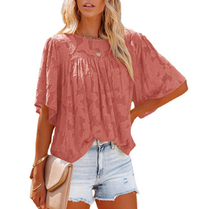 TONGYANG-Blusa de encaje con manga acampanada para verano, camisa de alta calidad con agujeros para mujer, 2022 - Product Image 3