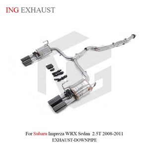 Sistema de Escape de Acero Inoxidable para Automóvil, Directo de Fábrica ING, para <span class=keywords><strong>Subaru</strong></span> <span class=keywords><strong>WRX</strong></span> <span class=keywords><strong>Sedan</strong></span> 2.5T <span class=keywords><strong>2008</strong></span>-2011, Catback de Alto Rendimiento con Cuatro Salidas - Product Image 5