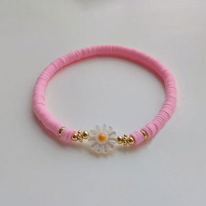 Pulsera De margarita gioielli <span class=keywords><strong>da</strong></span> donna bohémien colorato morbido ceramica braccialetto margherita personalizzato in rilievo morbido ceramica <span class=keywords><strong>reggiseno</strong></span> girasole - Product Image 3