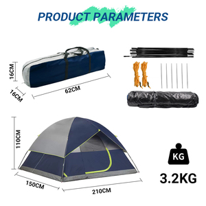 เต็นท์กันแดดสำหรับตั้งแคมป์กลางแจ้งกันน้ำสำหรับ4-6คน - Product Image 5