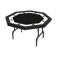 Table de poker ronde pliable moderne YH avec option Blackjack, design portable et écologique pour les jeux de casino