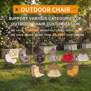 Commercio all'ingrosso Design personalizzato giardino esterno balcone mobili da soggiorno in vimini Rattan dondolo pendente uovo Pod sedia con supporto - Product Image 3
