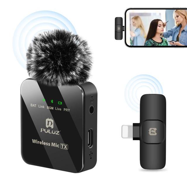 Cheapest Selling Wireless Pickup Microphone PULUZ Wireless Lavalier Microphone for iPhone / iPad 8-Pin Receiver