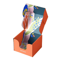 Boîte cadeau en carton ondulé personnalisable, impression UV quadricolore recto-verso, design pliable, pelliculage mat, estampage à chaud
