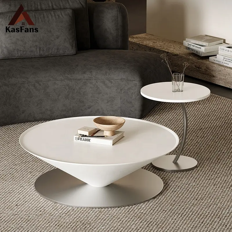 최신 디자인 내구성 커피 테이블 세트 청소하기 쉬운 라운드 티 테이블 현대 장식 센터 테이블 호텔 홀 인기 판매