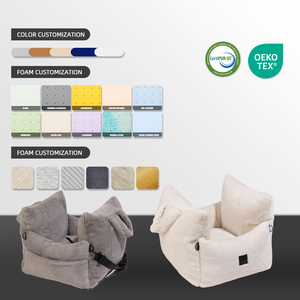 Reistas met op maat gemaakte reis-geheugenschuim orthopedische grote hondenbank, kussen, afneembaar luxe geheugenschuim huisdier katten auto bedden - Product Image 3