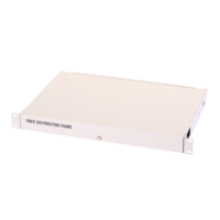 Boîtier de distribution optique (ODF) 1U 19 pouces pour montage en rack, panneau de brassage à fibres optiques gris avec porte frontale anti-poussière
