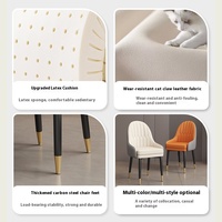 Ensemble Table et Chaises de Salle à Manger Modernes de Style Italien, Design Minimaliste Luxe Léger avec Dossier Durable pour Maison ou Hôtels