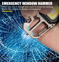 Mini linterna COB portátil, llavero, luz de trabajo multifuncional, Lámpara de trabajo portátil recargable tipo C con martillo de emergencia