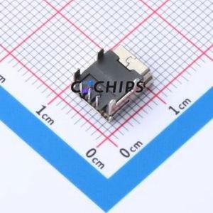 MINI 5P 90°4J USB Connector Bent Lead Through Hole Connector Mini-B USB 2.0 Female Right Angle Insert - Product Image 2