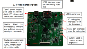 Full HD HDMI zu MIPI Si-OLED Treiberplatine für 0,49 Zoll Micro OLED Display - 1080P 90Hz Hochfrequenz-Controller - Product Image 2