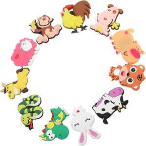 Aimants de réfrigérateur personnalisables 11 pièces, forme animale, aimant puissant, effet caoutchouc souple 3D, forme personnalisée, design moderne durable, décoration pour enfants et maison - Product Image 3