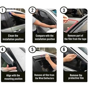 Déflecteur de vent pour vitre de voiture pour RENAULT DACIA Lodgy/Logan/Duster 2013, pare-soleil latéral de porte, protection contre les intempéries - Product Image 4