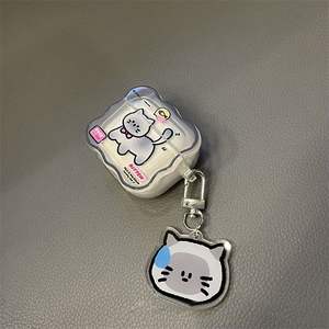 Coque en TPU de chat mignon de dessin animé pour <span class=keywords><strong>Apple</strong></span> Airpods 1 2 3 Coque d'écouteur Soft Wave Silicone Funda pour Airpods Pro 2nd Cover <span class=keywords><strong>Earpods</strong></span> Case - Product Image 6