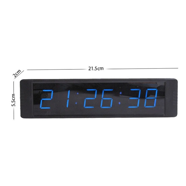 Custom China Factory Price Mini Aluminum Alloy Blue Color Display LED Digital Countdown Timer Electronic Wall Table Clock