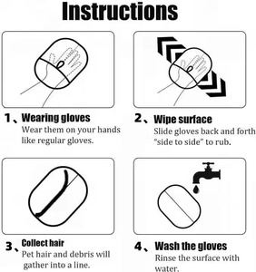Guantes Electrostáticos Reversibles de Doble Cara para Eliminar el Pelo, Lavables, Removedor de Pelo Adhesivo para Mascotas, Cuidado Canino y Hogar - Product Image 5