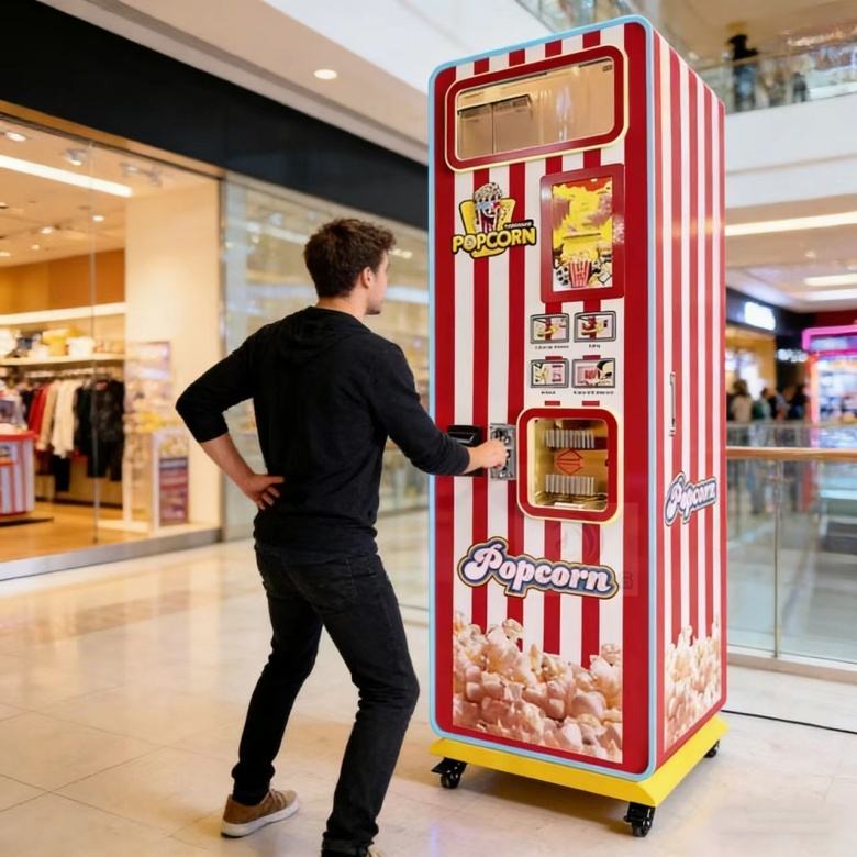 Mini Coin Operated Popcorn Vending Machine for Fun & Profit