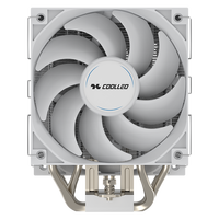 COOLLEO A60T WH Radiateur PC à double tour et 6 caloducs, Refroidisseur d'air CPU pour LGA115X/1200/1700/1851AMD, Refroidissement profond pour jeux informatiques
