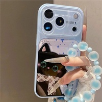 Étui pour iPhone 17 Pro Max rose 3D en forme de chat, très stylé, transformable, avec protection intégrale anti-chute en acrylique électroplaqué