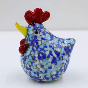 Grosir kustom berwarna tangan ditiup <span class=keywords><strong>Murano</strong></span> Lampwork kaca kerajinan miniatur Ayam Jantan Ayam figur Paskah dekorasi rumah - Product Image 2
