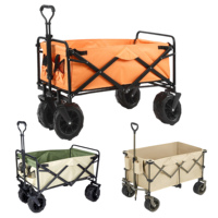 Chariot utilitaire pliable en acier inoxydable robuste - Chariot de courses pliable - Capacité de plus de 100 L - Poignée réglable - Roues universelles