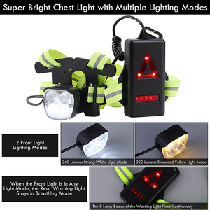 4LED Safety Reflection Infrared Blinking Run Lamp Outdoor Waterproof Night Running <strong>Light</strong> Led <strong>Chest</strong> <strong>Light</strong> for <strong>Runners</strong> - Product Image 3