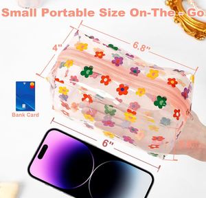 <b>Clear</b> Makeup <b>Bag</b> Small <b>Clear</b> <b>Toiletry</b> <b>Bag</b> for Travel Cosmetic Makeup Organizer <b>Bags</b> with Zipper Plastic PVC Pouch - Product Image 2
