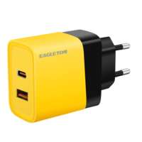 Fabrika Çıkışlı PD25W QC 3.0 Çift Girişli Hızlı Şarj Cihazı Duvar Adaptörü USB-A + USB-C Akıllı Telefonlar ve Tabletler için Seyahat Şarj Cihazı
