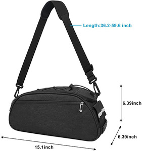 Sac de <span class=keywords><strong>porte</strong></span>-bagages de vélo imperméable, sacoche arrière avec rangement pour siège arrière, bagages de cyclisme, sacoche de selle à bandoulière - Product Image 2
