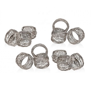 Anillo de madera con perlas para decoración de bodas, servilletas de Material ecológico, tipo de origen de Zinc, productos de moda india - Product Image 6