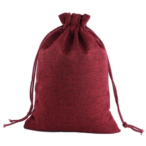Sacs pliables en chanvre et jute naturels avec cordon de serrage, couleur et logo personnalisés pour cadeaux promotionnels - Vente en gros - Product Image 3