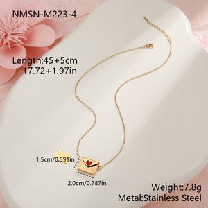 Manna 2026 Nuovo Regalo <span class=keywords><strong>per</strong></span> San Valentino Gioielli con Nomi Incisi <span class=keywords><strong>Parole</strong></span> d'<span class=keywords><strong>Amore</strong></span> Cuore Busta Collana in Acciaio Inossidabile - Product Image 4