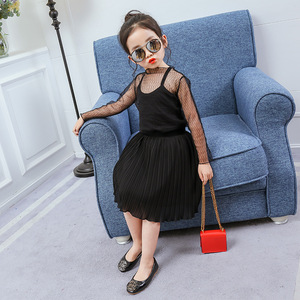 Nuevo Diseño de Vestido Tipo Frock con Corte a Cuadros y Manga Larga para Chicas a la Moda - Product Image 4