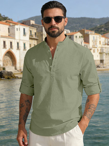 Camisa de Hombre de <span class=keywords><strong>Malla</strong></span> Transpirable, de Secado Rápido, a la Moda, Informal, para Verano 2026, Personalización al por Mayor Disponible - Product Image 2