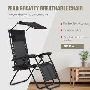 Viaggio per il tempo libero a gravità Zero peso leggero campeggio <span class=keywords><strong>giardino</strong></span> spiaggia reclinabile sedie a sdraio per eventi di noleggio con canop - Product Image 5