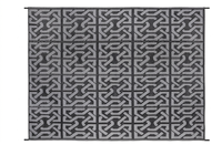 Tapis de patio en plastique gris géométrique moderne, imperméable, réversible, pliable, pour pique-nique, plage, camping, voiture, adapté aux animaux domestiques
