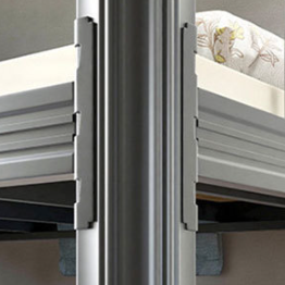 Устройство для предотвращения опрокидывания для безопасности, двухъярусная кровать с настраиваемыми ящиками для хранения, двухъярусная кровать Twin over Twin, двухъярусная кровать Double <span class=keywords><strong>Bunk</strong></span> <span class=keywords><strong>Bed</strong></span> - Product Image 2