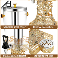 Distributeur de jus en acier inoxydable pour hôtels et traiteurs, 8L, distributeur de boissons froides en libre-service avec robinet pour buffet, mariage