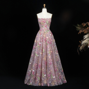 Robe de bal Sharon Said SS460, robe de soirée élégante, robe de soirée à volants, robe décorée de fleurs pour <span class=keywords><strong>occasions</strong></span> spéciales, vente en gros - Product Image 2