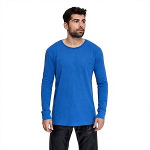 New 2026 Fashionable 100% Cotton Street Wear <b>Top</b> Two <b>Layered</b> Sleeve T Shirts With Customized Packing Printed Men's T-shirts - Product Image 1