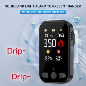 4 ב 1 פחמן חד חמצני גז טבעי דליפת עשן גלאי טמפרטורה ולחות עם גיבוי סוללה - Product Image 5