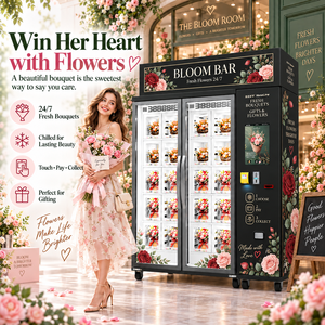 Wholesale 24/7 Automated <b>Flower</b> Boutique Blumenautomat Smart Europe Automatic Refrigerator Fresh <b>Flower</b> Vending Machine for Sale - Product Image 4
