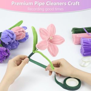<span class=keywords><strong>Kit</strong></span> de fleurs <span class=keywords><strong>en</strong></span> écouvillons DIY avec instructions, 400 pièces, ensemble d'écoevillons colorés pour enfants et adultes, pour l'art créatif - Product Image 2