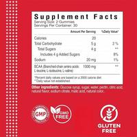 Gummies d'acides aminés pour adultes avec glutamine, citrulline, électrolytes et EAA 1000mg BCAA pour la gestion de l'énergie – Complément alimentaire naturel