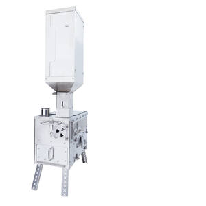 Poêle à granulés d'extérieur en acier inoxydable Luling KL210B, haute efficacité, portable, pliable pour le camping et le chauffage hivernal - Product Image 1