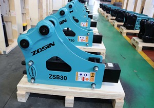 ZSB680 Anexos para Escavadeira Martelo Disjuntor Hidráulico com Bomba Motor & Motor Rock Hammer Instalado em Retroescavadeira - Product Image 3