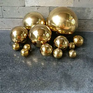 Factory High Quality 400mm Stainless Steel Hollow Sphere With Gold Plating Finish